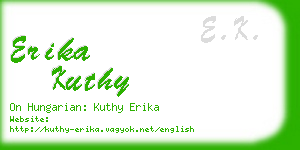 erika kuthy business card